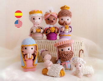 Nativity amigurumi crochet pattern PDF tutorial / English - Spanish