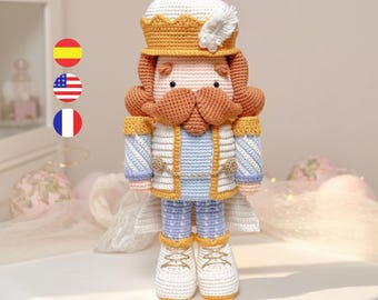 Otto the nutcracker pattern amigurumi, Christmas tutorial, PDF instant download / English - Spanish - French