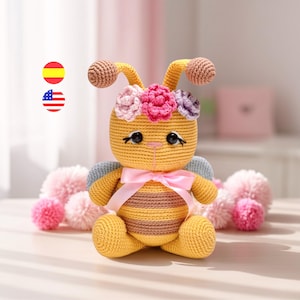Beatriz la piccola ape, schema amigurumi all'uncinetto, PDF scaricabile /Inglese - Spagnolo