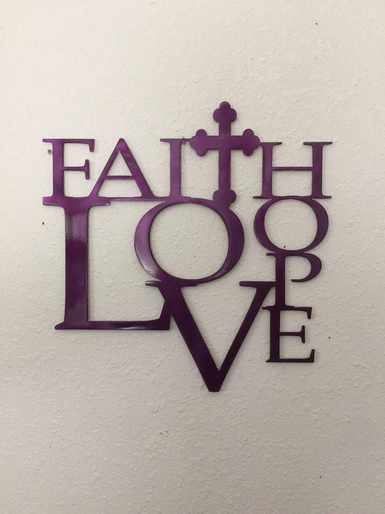 FAITH HOPE LOVE Metal Wall Art Etsy