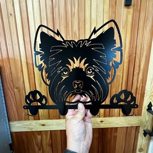Yorkshire Terrier Dog Leash holder Key holder collar holder decor hook