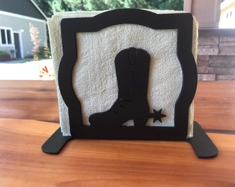 Napkin Holder Cowboy Boot Western Boot