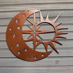 Sun Moon Stars Metal Wall Art, Celestial Home Decor - Etsy