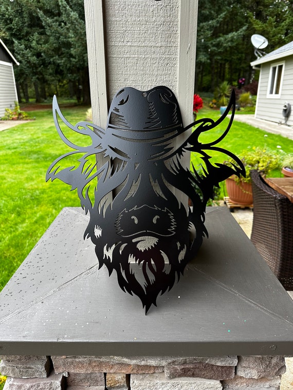 Highland Cow Metal Wall Art – Scottish Home Decor