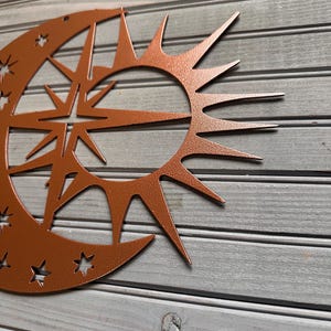 Sun Moon Stars Metal Wall Art, Celestial Home Decor - Etsy