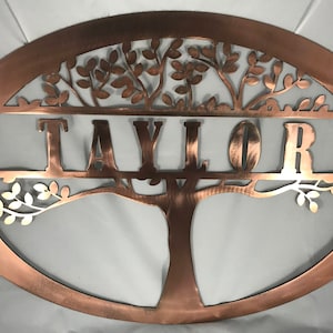 Family Tree Personalized with name metal art wall art