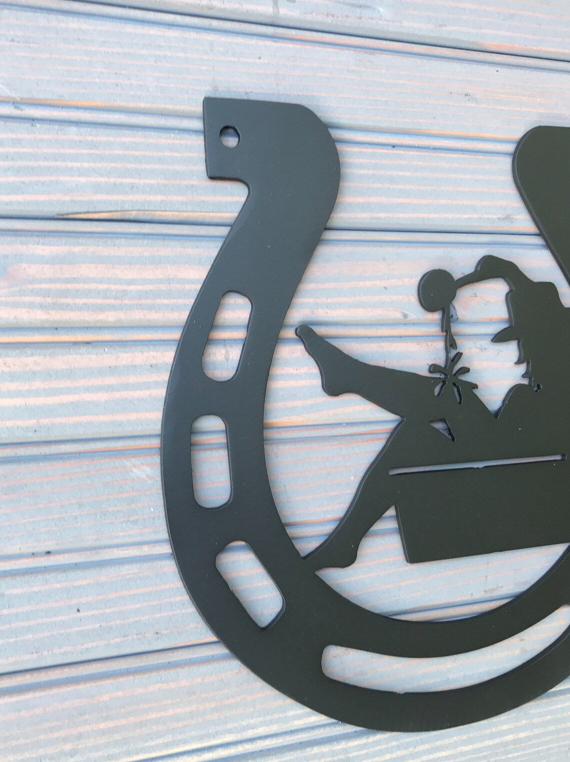 Cowgirl Horseshoe Bathtub Metal Art Wall Art Gift Etsy