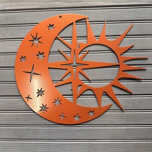 Sun Moon Stars Metal Wall Art, Celestial Home Decor - Etsy