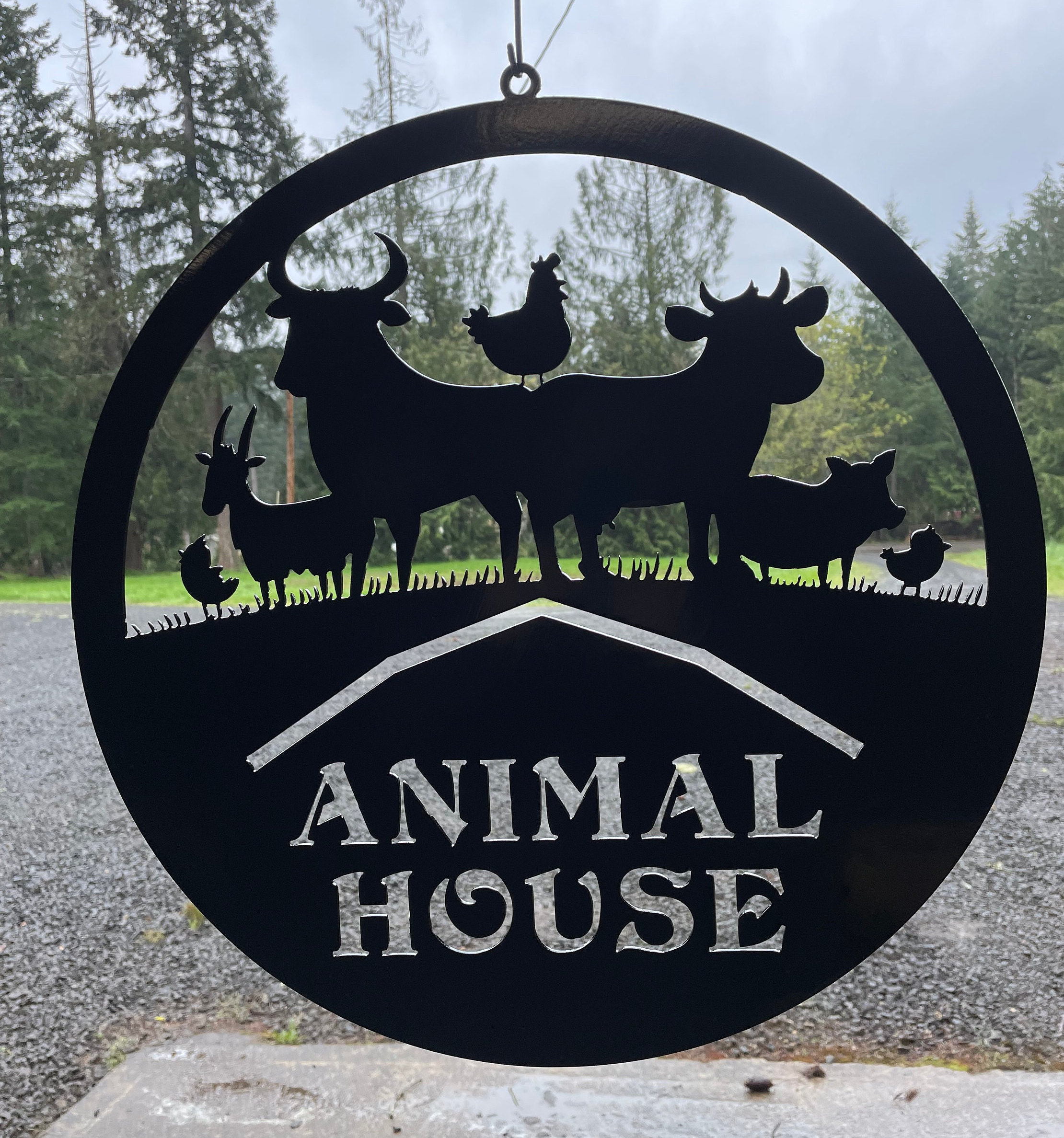 Rustic Animal Sign Farm Animal House Metal Sign: Rustic Wall Art Decor - Etsy