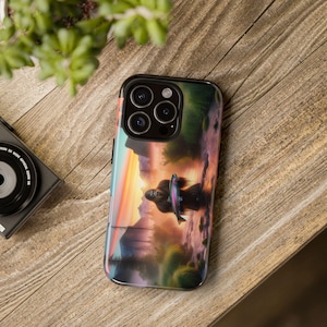 Sasquatch iPhone 16 15 14 13 12 11 Hülle | Wilderness Vibes, Bigfoot, Einzigartiges Geschenk für Naturliebhaber, Angeln, Tough Cases für Ihn, Geburtstag