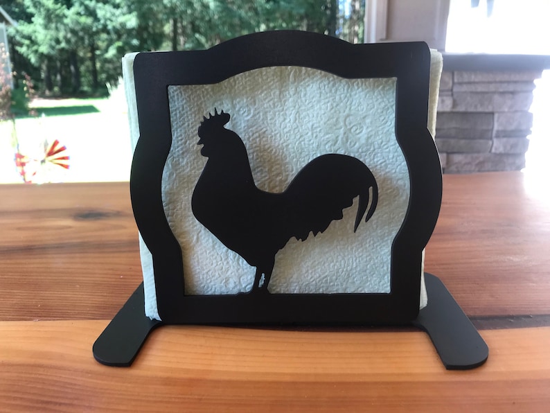 Rooster Napkin Holder Kitchen Western Decor Table Decoration Etsy