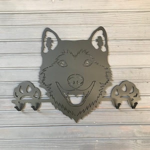 Happy Husky Dog Leash holder Key holder cute puppy