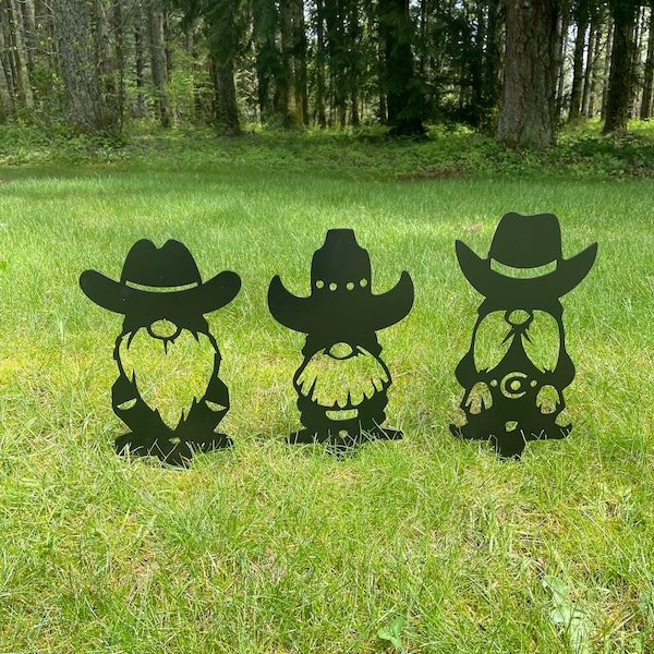 Cowboy Gnomes / Western Gnomes / Garden Art / Backyard Decor Perfect for Mother's Day / Father's Day