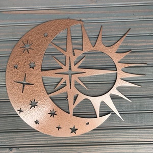 Sun Moon Stars Metal Art Wall Art Home Decor Garden Art
