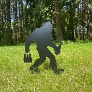 Big Foot Beer / Sasquatch / Bigfoot / Yeti / Garden Stake / Garden Art / Backyard Decor / Sasquatch Sign