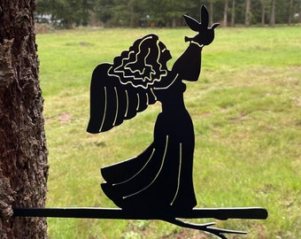 Metal Angel Garden Stake, Backyard Tree Decor