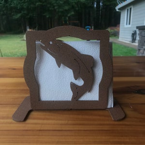 Napkin Holder Fish Trout Salmon Outdoors Gift