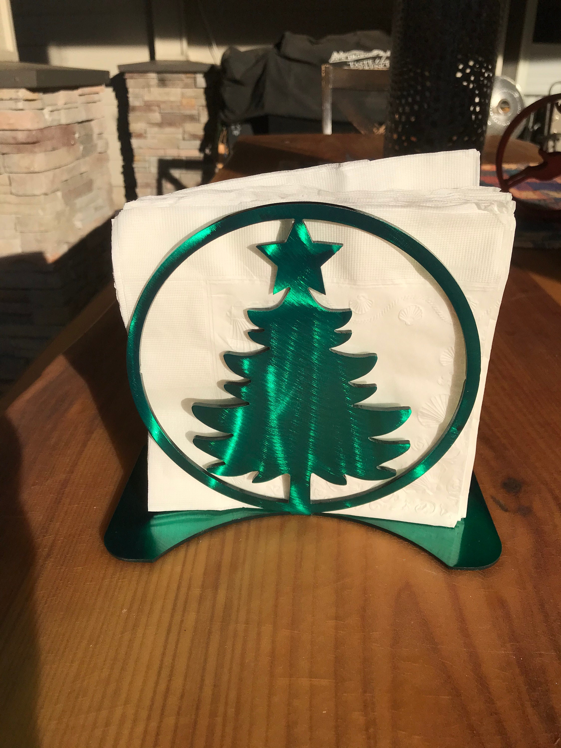 Napkin Holder Christmas Tree Decor Table Decoration Etsy