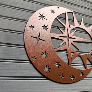 Sun Moon Stars Metal Wall Art, Celestial Home Decor - Etsy