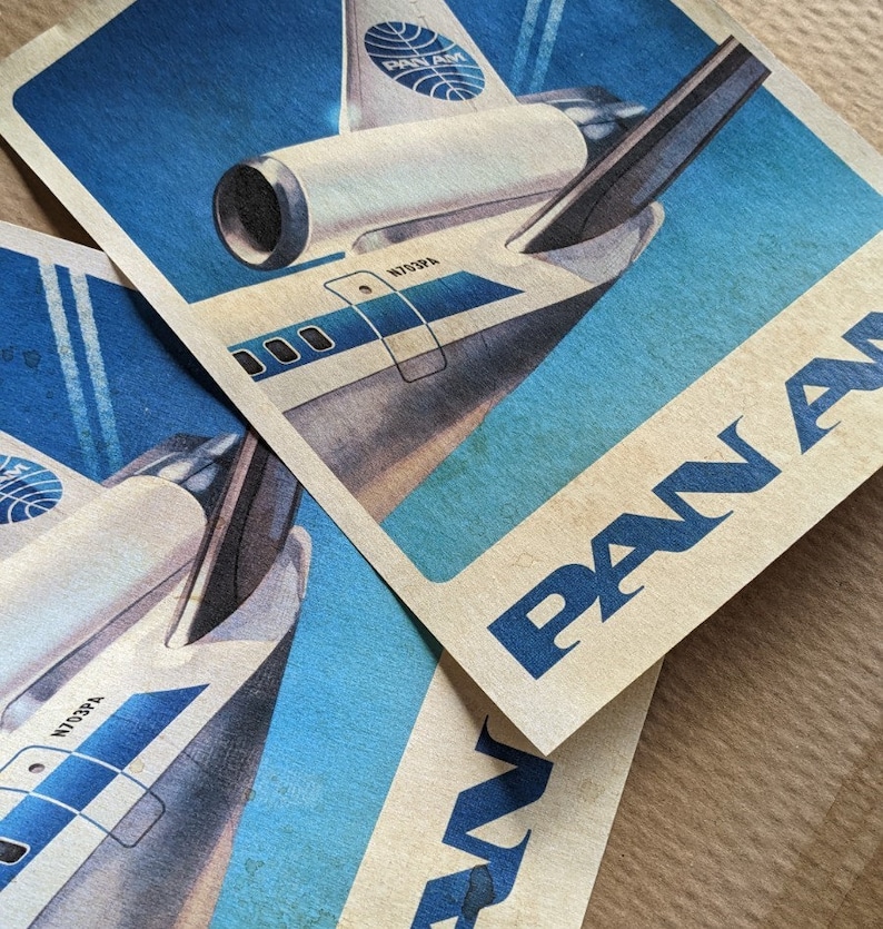 Patch Brodé Pan Am Airlines – Ancien, Tissu 3,5 Pouces, Aviation