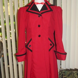 Edwardian English Nanny Broadway Duster Coat Costume Cosplay for Teens/Adults