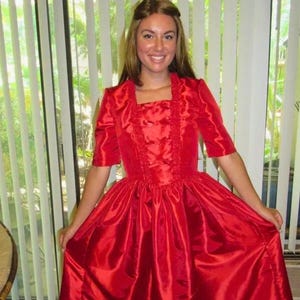 1770s 1700s Colonial Historical Cosplay Gown Costume for Teens Adults
