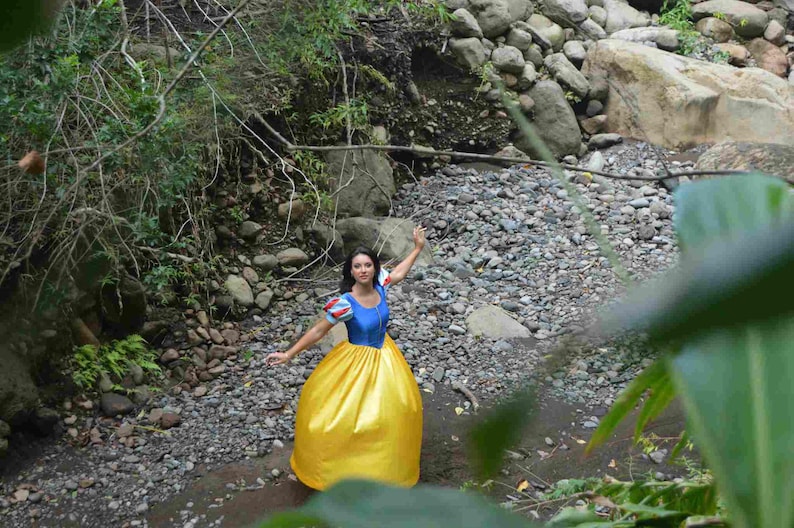 Snow White Princess Costume Once Upon A Time Dress Gown for Girls w Sleeve Options