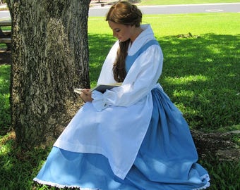belle cosplay blue dress