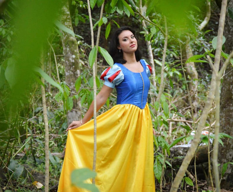 Snow White Princess Costume Once Upon A Time Dress Gown for Girls w Sleeve Options