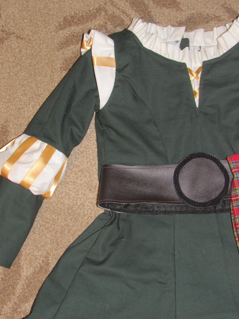 Scottish Princess Renaissance Cosplay Costume Dress Belt Sash for Girls