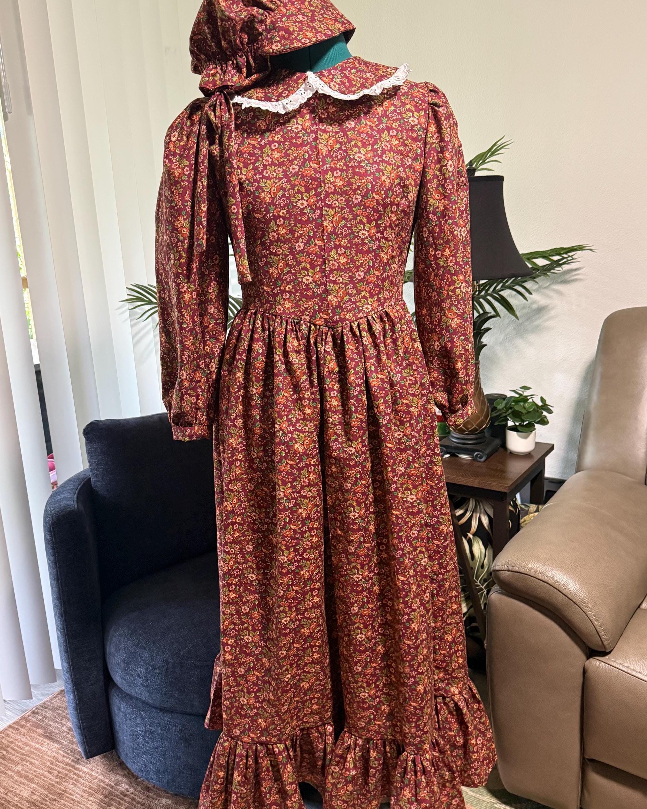 laura ingalls brown poplin dress Wilder Prairie Color:Victorian Lilac Safety tested and perfectly Brunches Aveta Ivory 3D Floral