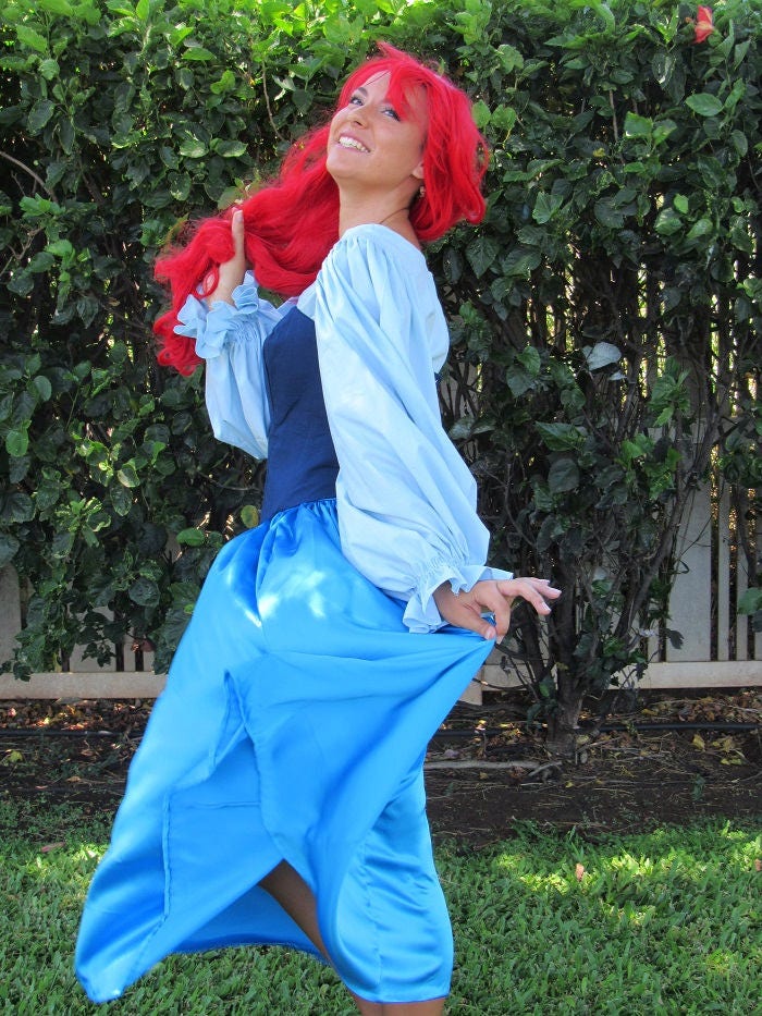 3 Pc Ariel Princess Cosplay Little Mermaid Costume Gown Land - Etsy