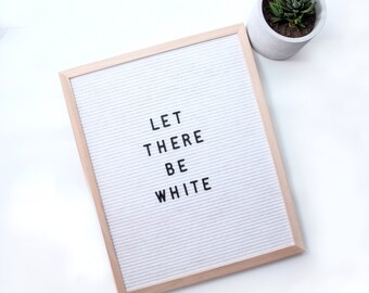 White Oak Frame Quote board typography letterboard 39.5cm x 49.5cm