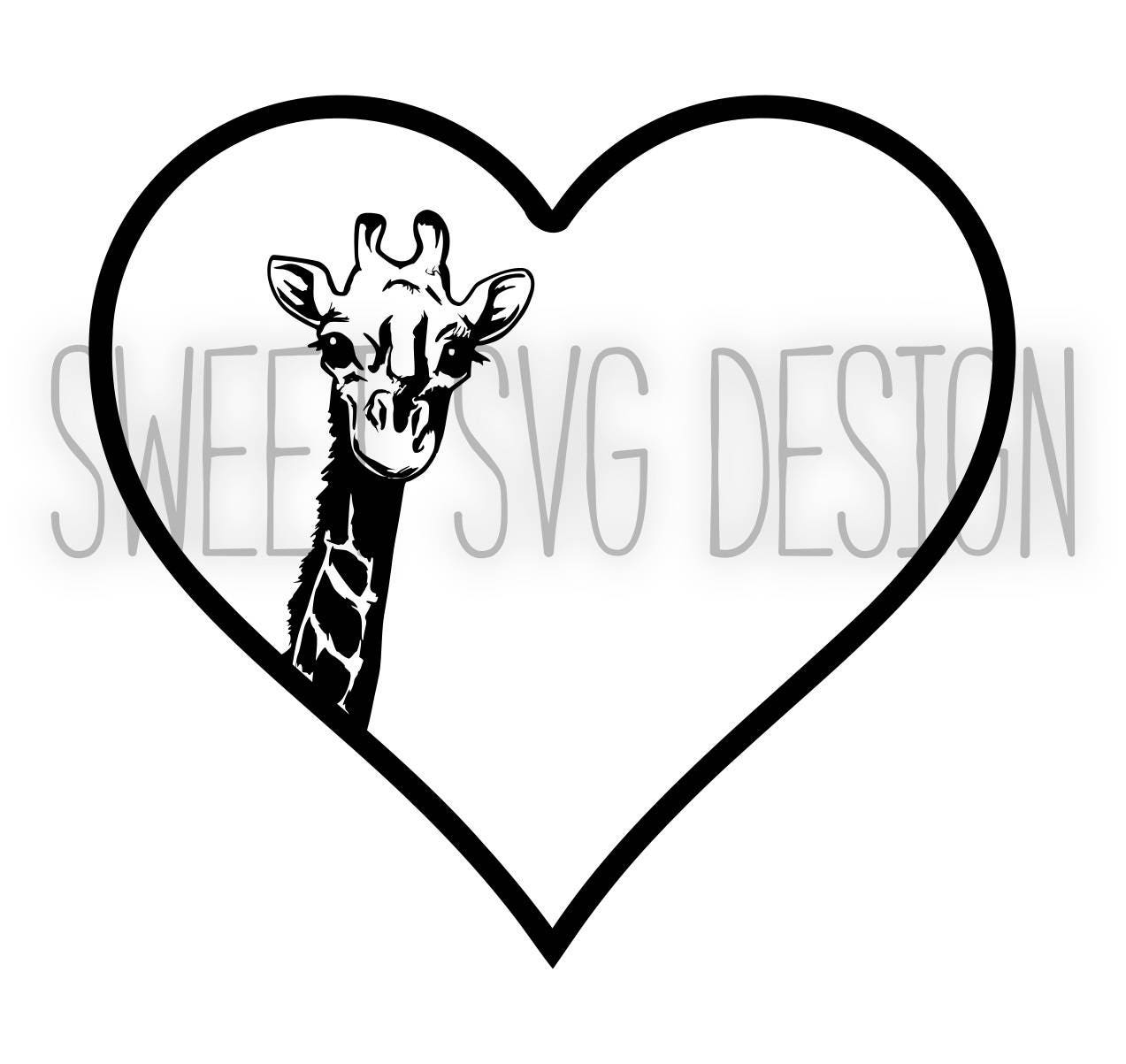 Download Giraffe Svg Giraffe Silhouette Svg Giraffe Gift Design Etsy