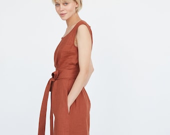 Rusty Linen Dress