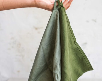 Linen Tea Towels - Set Of 2,Linen Dish Towels,Grey Linen Kitchen Towel,Natural Linen Towels,Softened Linen Towel,Kitchen Linens,Soft Linens