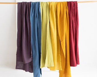 Natural Linen Scarf,Soft Linen Scarf, Shawl, Handmade Linen Wrap, Linen Wrap Scarf, Rainbow linen scarves, Various colors linen scarves