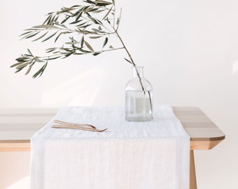 White Linen Table Runner, Various Colors Natural Linen Table Runners, Wedding Linen Table Runner, Softened Linen Table Runner, Table Decor