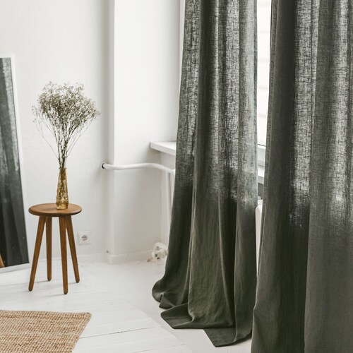 55 140 Cm Wide Extra Long Linen Curtain Safari Extra Long Linen Curtain Safari, Do You Double Width Curtains For Living Room In Taiwan