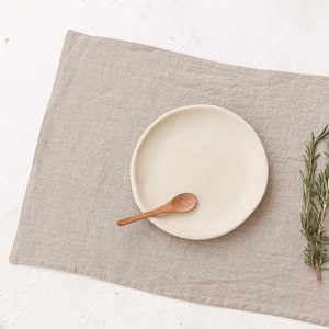 Set of 2 Natural Linen Placemats, Linen Table Placemat, Softened Undyed Linen Placemats, Linen Table Mats, Dinning Placemats, Linen Setting