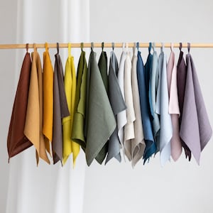 Set Of 6 Linen Tea Towels, Linen Dish Towels, Grey Linen Kitchen Towel, Natural Linen Towels,Soft Linen Towel, Kitchen Linens