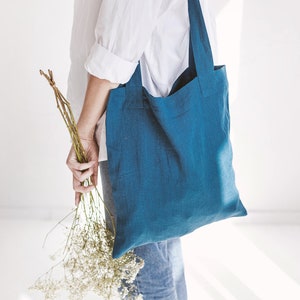 Linen Tote Bag,Linen Market Bag,Linen Shopping Bag,Zero Waste bag,Reusable Grocery Bag