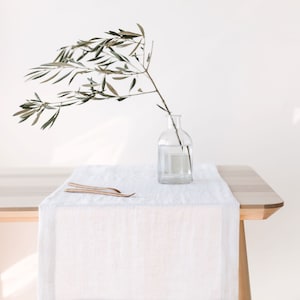 White Linen Table Runner, Various Colors Natural Linen Table Runners, Wedding Linen Table Runner, Softened Linen Table Runner, Table Decor