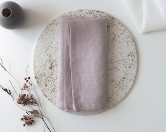 Pink Softened Linen Napkins Set, Rose Linen Cloth Napkins, Pastel Wedding Linen Napkins, Pure Linen Napkin, Table Linen, Soft Linen Napkins