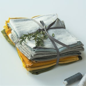 Linen Scraps Bundle, natürliche Leinenstoffreste für Bastelprojekte