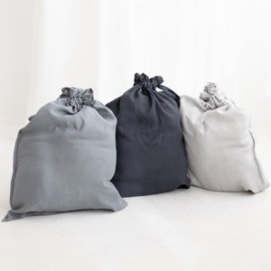 Linen Laundry Bag, Linen storage Bag, Drawstring Linen Bag, Large Linen Bag, Reusable Laundry Bag, Linen Toys Bag