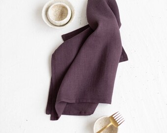 Linen Tea Towels - Set Of 2, Linen Dish Towels ,Burnt Orange Linen Kitchen Towel,Kitchen Linens,Handmade Kitchen Towel