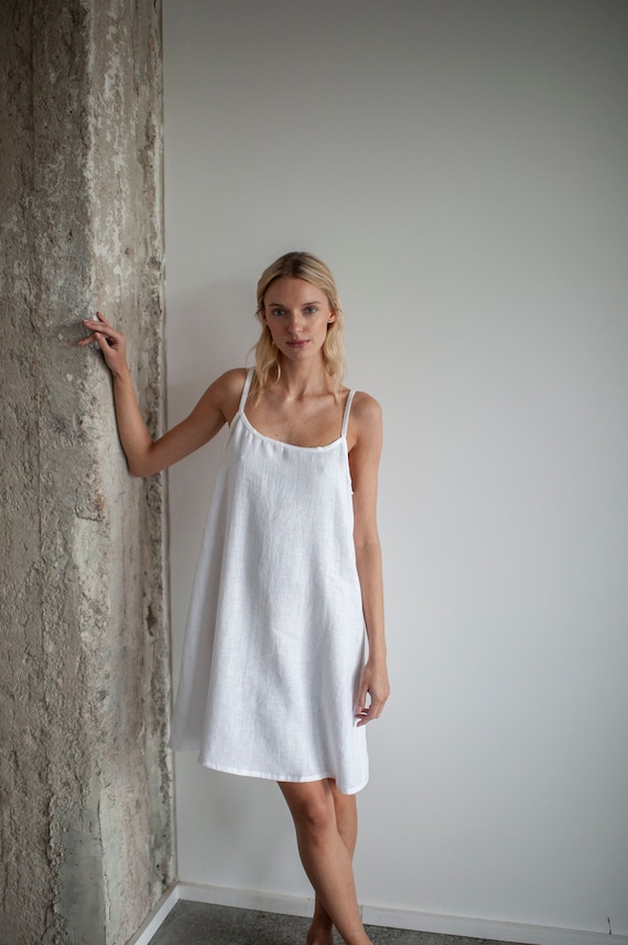 Linen Nightdress,linen Sleep Dress,linen Nightgown,linen Nighty