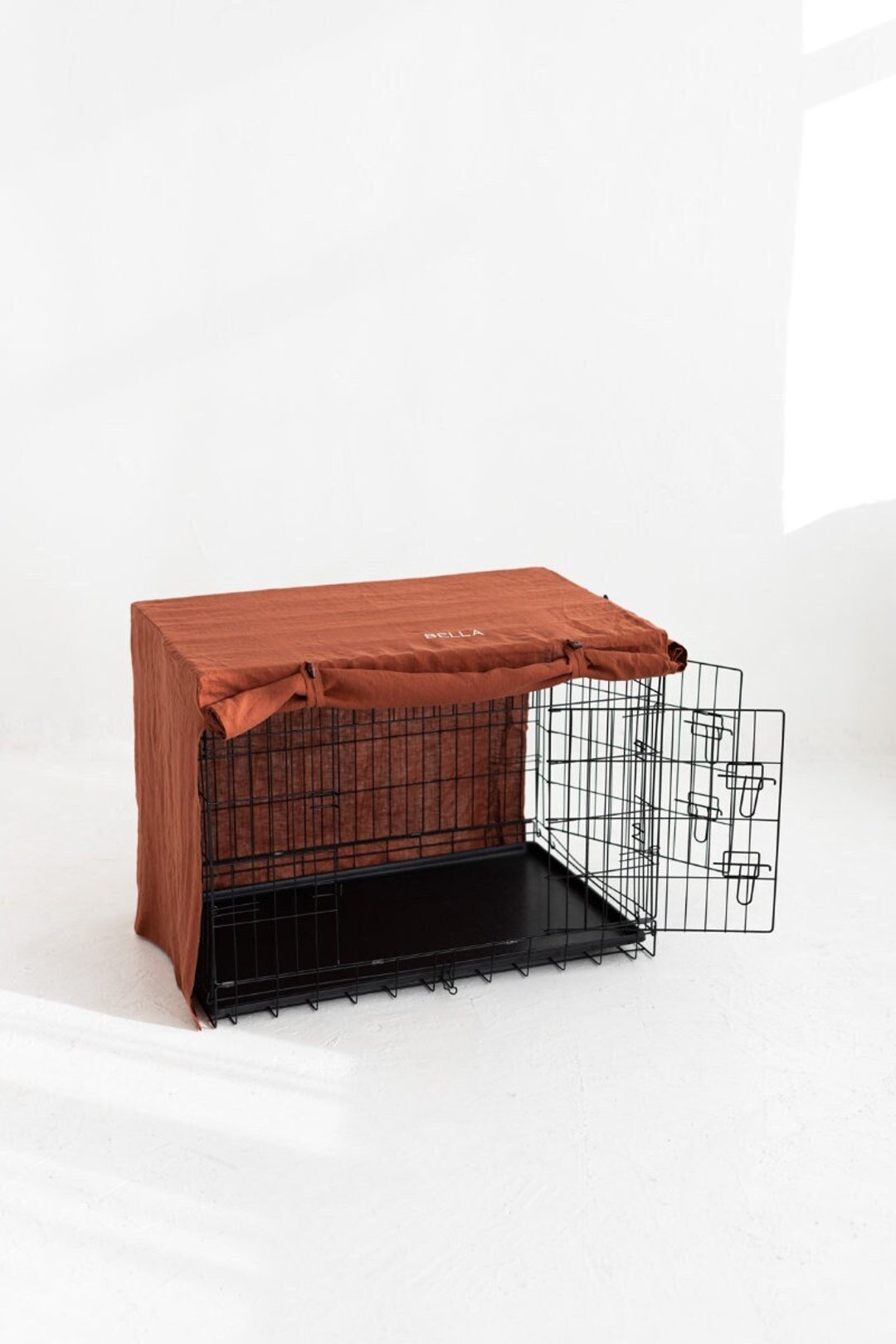Photo inspiration: Fresh Look at Personalized Dog Crate Cover Embroidered Linen Dog Crate Cover