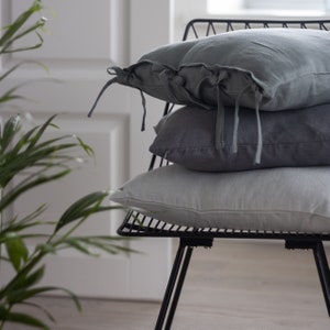 Linen Pillow Cover,Linen Cushion,Throw Pillowcase,Linen Pillowcase,Custom Sizes Pillow case, Linen Pillow Shams, Linen Pillowcases with Ties